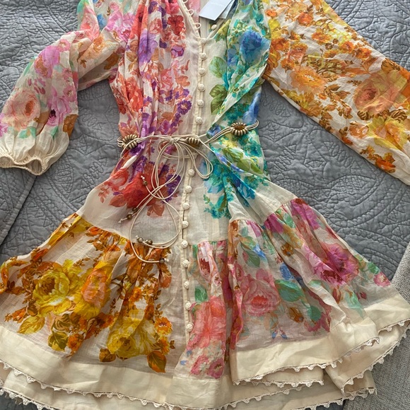 Zimmerman Raie lantern Mini Dress - Picture 7 of 12